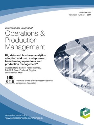cover image of International Journal of Operations & Production Management, Volume 37
